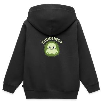 Cuddle? Sweet and loving poison - Kids Premium Organic Zip-up Hoodie - black - Back - AI Model Kid Male (0cm)