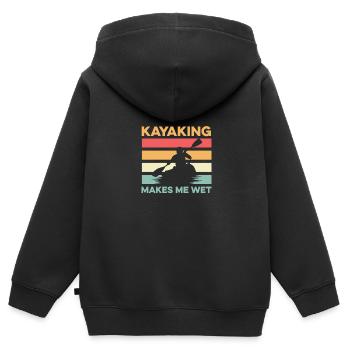 Macht mich nass Rettungsschwimmer Gift - Kinder Premium Organic Zip Hoodie - Schwarz - Hinten - AI Model Kid Male (0cm)