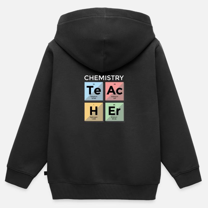 Professeur de chimie Professeur de chimie Gift - Sweat Premium à capuche zippé enfant bio - noir
