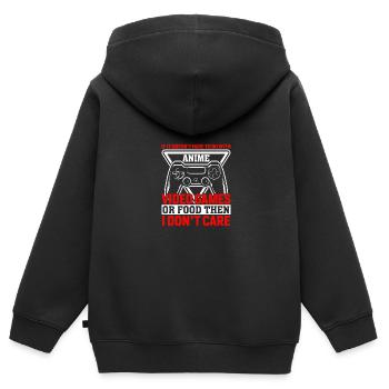 Si ce n’est pas lié aux jeux vidéo d’anime - Sweat Premium à capuche zippé enfant bio - noir - Dos - AI Model Kid Male (0cm)