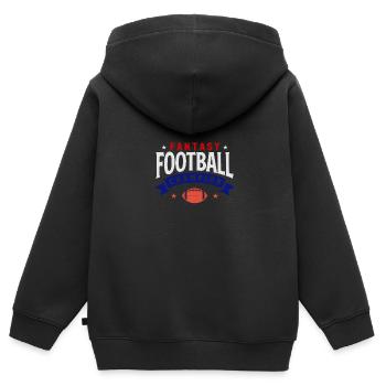 Fantasy Football Champion Red White and Blue Desig - Kids Premium Organic Zip-up Hoodie - black - Back - AI Model Kid Male (0cm)