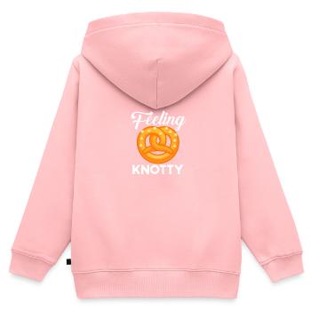 Feel Knotty Weiche Brezel Liebe Brezeln Foodie Foo - Kinder Premium Organic Zip Hoodie - Rosa - Hinten - AI Model Kid Female (0cm)