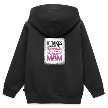 Es braucht viel Funkeln, um eine Jubelmutter zu se - Kinder Premium Organic Zip Hoodie - Schwarz - Hinten - AI Model Kid Male (0cm)