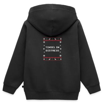 Lametta in Not Weihnachtssprüche Xmas Zitate Holid - Kinder Premium Organic Zip Hoodie - Schwarz - Hinten - AI Model Kid Male (0cm)