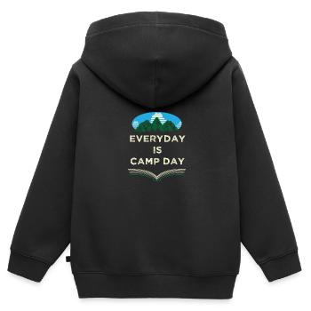 Everyday Is Camp Day Camping Naturliebhaber Camper - Kinder Premium Organic Zip Hoodie - Schwarz - Hinten - AI Model Kid Male (0cm)