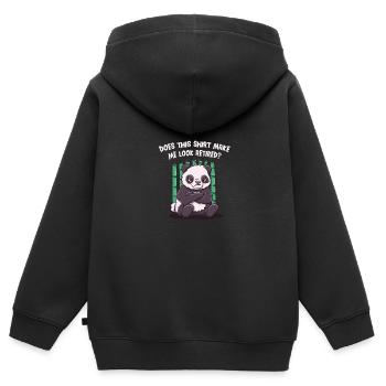 Hat mich dieses Shirt im Ruhestand aus, lustigem R - Kinder Premium Organic Zip Hoodie - Schwarz - Hinten - AI Model Kid Male (0cm)