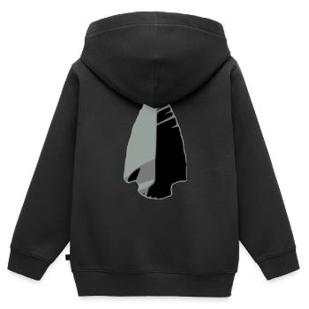 flint arrowhead indian - Kids Premium Organic Zip-up Hoodie - black - Back - AI Model Kid Male (0cm)
