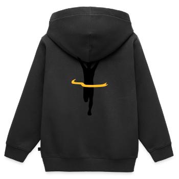 Gagnant - Sweat Premium à capuche zippé enfant bio - noir - Dos - AI Model Kid Male (0cm)