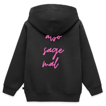 Also sage mal... - Kinder Premium Organic Zip Hoodie - Schwarz - Hinten - AI Model Kid Male (0cm)