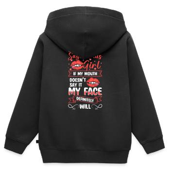 Schütze Sterne Konstellation - Kinder Premium Organic Zip Hoodie - Schwarz - Hinten - AI Model Kid Male (0cm)