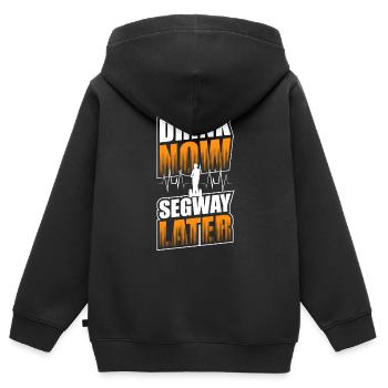 Roller Transport Modefahrzeug - Kinder Premium Organic Zip Hoodie - Schwarz - Hinten - AI Model Kid Male (0cm)