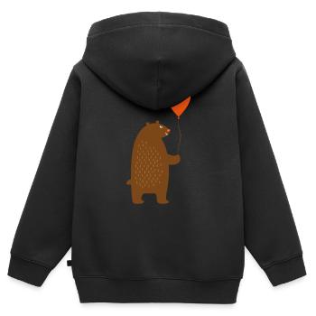 Wildtiere - Kinder Premium Organic Zip Hoodie - Schwarz - Hinten - AI Model Kid Male (0cm)