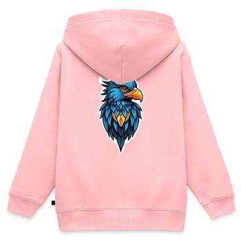 Eagle - Vereinigte Staaten - Vereinigte Staaten - Kinder Premium Organic Zip Hoodie - Rosa - Hinten - AI Model Kid Female (0cm)