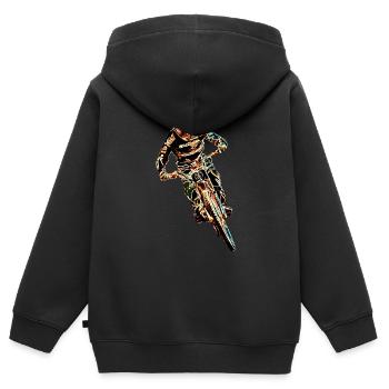 MTB MTB Downhill - Kids Premium Organic Zip-up Hoodie - black - Back - AI Model Kid Male (0cm)