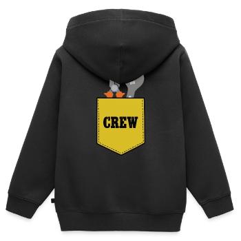 Handwerker Crew Hausbau Team Mannschaft Eigenheim - Kinder Premium Organic Zip Hoodie - Schwarz - Hinten - AI Model Kid Male (0cm)