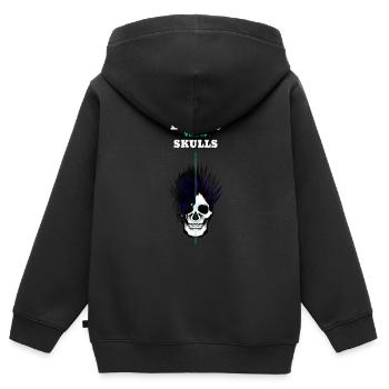 Punk rock - Sweat Premium à capuche zippé enfant bio - noir - Dos - AI Model Kid Male (0cm)