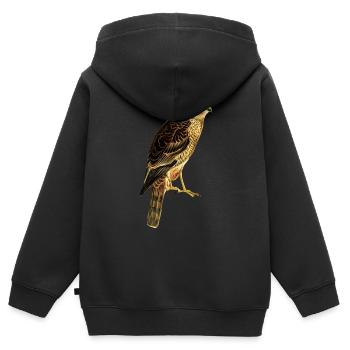 Bird of prey falcon - Kids Premium Organic Zip-up Hoodie - black - Back - AI Model Kid Male (0cm)