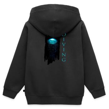 Diving - Kinder Premium Organic Zip Hoodie - Schwarz - Hinten - AI Model Kid Male (0cm)
