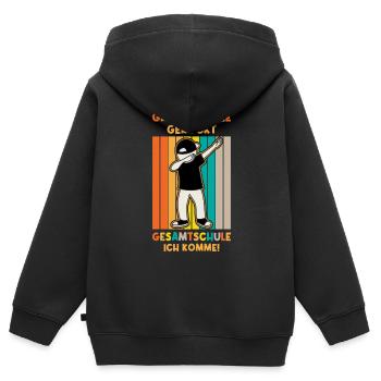 Grundschulabschluss Gesamtschule 5 Klasse - Kinder Premium Organic Zip Hoodie - Schwarz - Hinten - AI Model Kid Male (0cm)