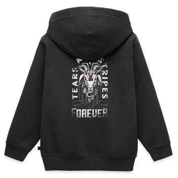 Emoticon Emo Tears and Stripes Forever Emocore - Kids Premium Organic Zip-up Hoodie - black - Back - AI Model Kid Male (0cm)