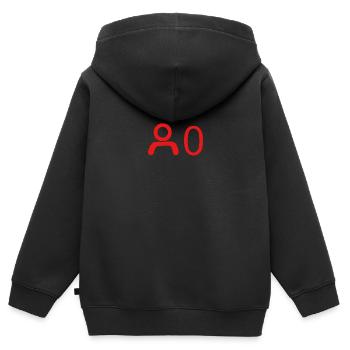 TwitchZeroViewers - Sweat Premium à capuche zippé enfant bio - noir - Dos - AI Model Kid Male (0cm)