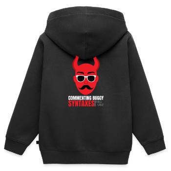 Compilation sarcastique de codeurs humoristiques Citation - Sweat Premium à capuche zippé enfant bio - noir - Dos - AI Model Kid Male (0cm)
