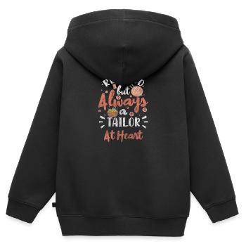 Tailor Thread Handmade - Kids Premium Organic Zip-up Hoodie - black - Back - AI Model Kid Male (0cm)