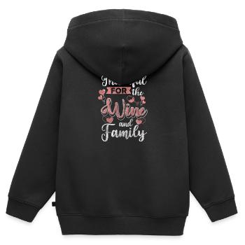 Wiedersehen Ausflug Geborgenheit Treffen - Kinder Premium Organic Zip Hoodie - Schwarz - Hinten - AI Model Kid Male (0cm)