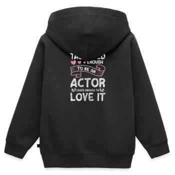 Schauspielerin Bühne Spielen Techniker - Kinder Premium Organic Zip Hoodie - Schwarz - Hinten - AI Model Kid Male (0cm)