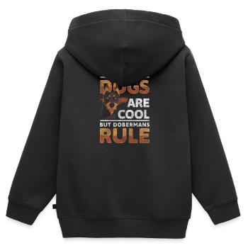 Wachhund Hund Diensthunde Schutzdienst - Kinder Premium Organic Zip Hoodie - Schwarz - Hinten - AI Model Kid Male (0cm)