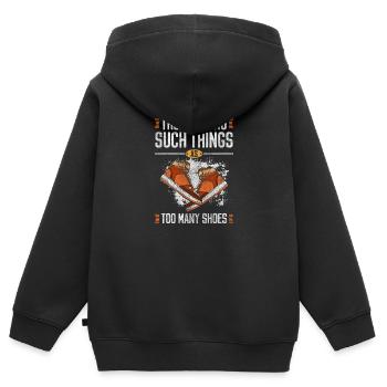 Schuh Sammeln Stiefel Kaufsüchtig - Kinder Premium Organic Zip Hoodie - Schwarz - Hinten - AI Model Kid Male (0cm)