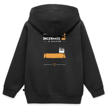 Racecar Spelled Backwards Is Rac... - Kids Premium Organic Zip-up Hoodie - black - Back - AI Model Kid Male (0cm)