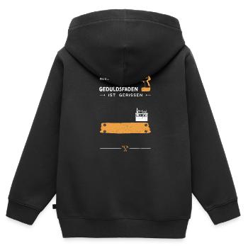 Handwerker Außer Betrieb Gedulds... - Kinder Premium Organic Zip Hoodie - Schwarz - Hinten - AI Model Kid Male (0cm)