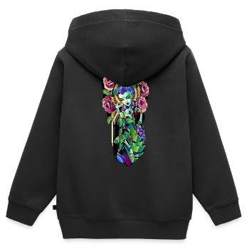 Arachné - Sweat Premium à capuche zippé enfant bio - noir - Dos - AI Model Kid Male (0cm)