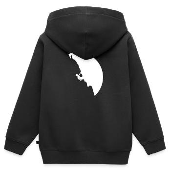 climber - Kids Premium Organic Zip-up Hoodie - black - Back - AI Model Kid Male (0cm)