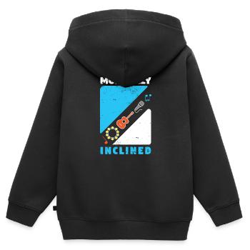Musiker Musik Rhythmus Notenschlüssel - Kinder Premium Organic Zip Hoodie - Schwarz - Hinten - AI Model Kid Male (0cm)