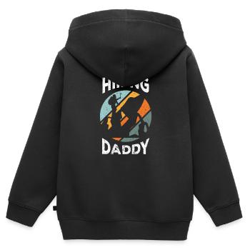 Klettern Kletterer Berge Kletterwand Kletterdad - Kinder Premium Organic Zip Hoodie - Schwarz - Hinten - AI Model Kid Male (0cm)