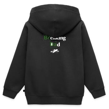 Dad - Sweat Premium à capuche zippé enfant bio - noir - Dos - AI Model Kid Male (0cm)