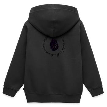 Rabbi Nachman My Fire - Kinder Premium Organic Zip Hoodie - Schwarz - Hinten - AI Model Kid Male (0cm)
