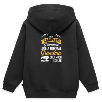 Wohnwagen - Kinder Premium Organic Zip Hoodie - Schwarz - Hinten - AI Model Kid Male (0cm)