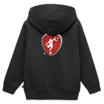 Fussball Tuerkei - Kinder Premium Organic Zip Hoodie - Schwarz - Hinten - AI Model Kid Male (0cm)