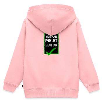 Du hattest mich bei Ebitda - Kinder Premium Organic Zip Hoodie - Rosa - Hinten - AI Model Kid Female (0cm)