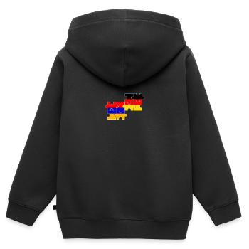 Armenien Deutschland Flagge Deutsch Armenier - Kinder Premium Organic Zip Hoodie - Schwarz - Hinten - AI Model Kid Male (0cm)