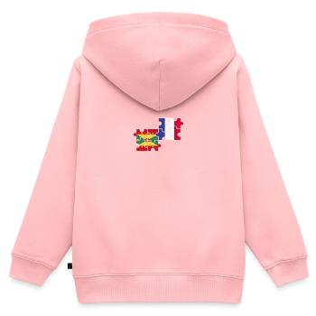 Grenada Frankreich Flagge Französisch Grenader - Kinder Premium Organic Zip Hoodie - Rosa - Hinten - AI Model Kid Female (0cm)