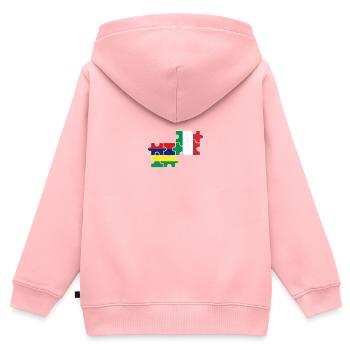Mauritius Italy Flag Italian Mauritian - Kids Premium Organic Zip-up Hoodie - rose - Back - AI Model Kid Female (0cm)