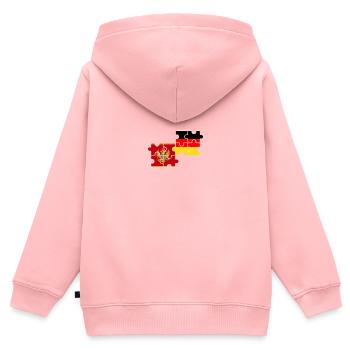 Montenegro Deutschland Flagge Montenegriner - Kinder Premium Organic Zip Hoodie - Rosa - Hinten - AI Model Kid Female (0cm)
