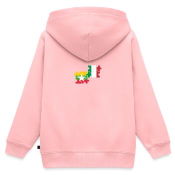 Myanmar Italy Flag Italian Myanmare - Kids Premium Organic Zip-up Hoodie - rose - Back - AI Model Kid Female (0cm)