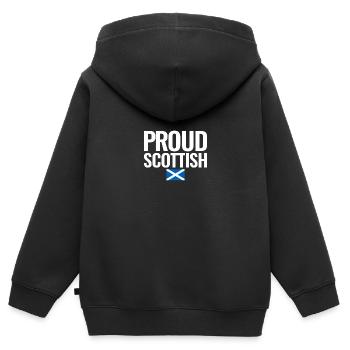 Proud Scottish Schottland Flagge Schotte - Kinder Premium Organic Zip Hoodie - Schwarz - Hinten - AI Model Kid Male (0cm)