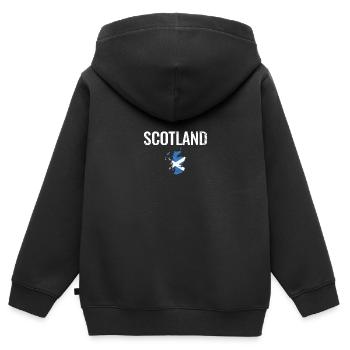 Scotland Schottland Vintage Karte Flagge Schotte - Kinder Premium Organic Zip Hoodie - Schwarz - Hinten - AI Model Kid Male (0cm)