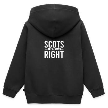 Scots Are Always Right Schottland Schotte - Kinder Premium Organic Zip Hoodie - Schwarz - Hinten - AI Model Kid Male (0cm)